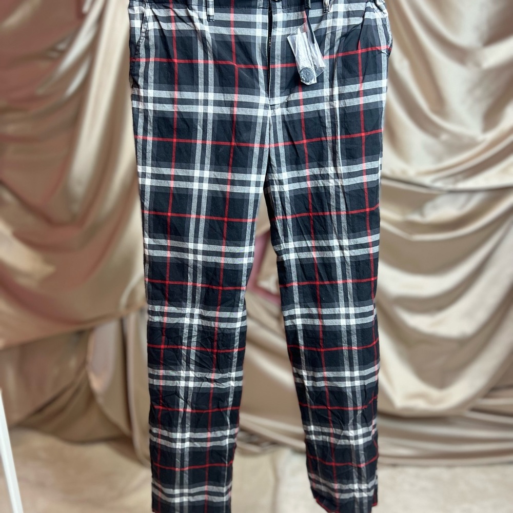 Designer Burberry kids plaid pants